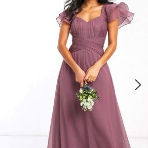 ASOS Bridesmaid Short Sleeve Maxi Dress